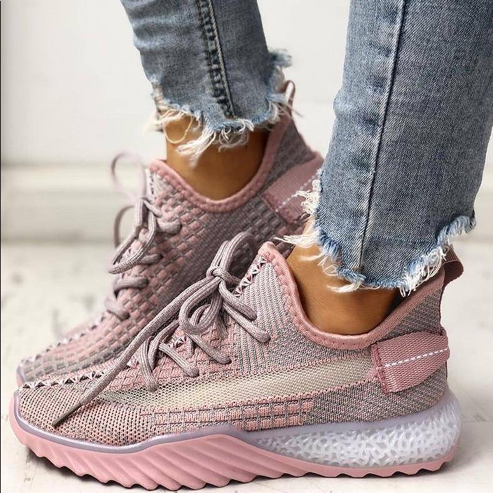 Omega Walk Pink Net Surface Woman’s Sneakers